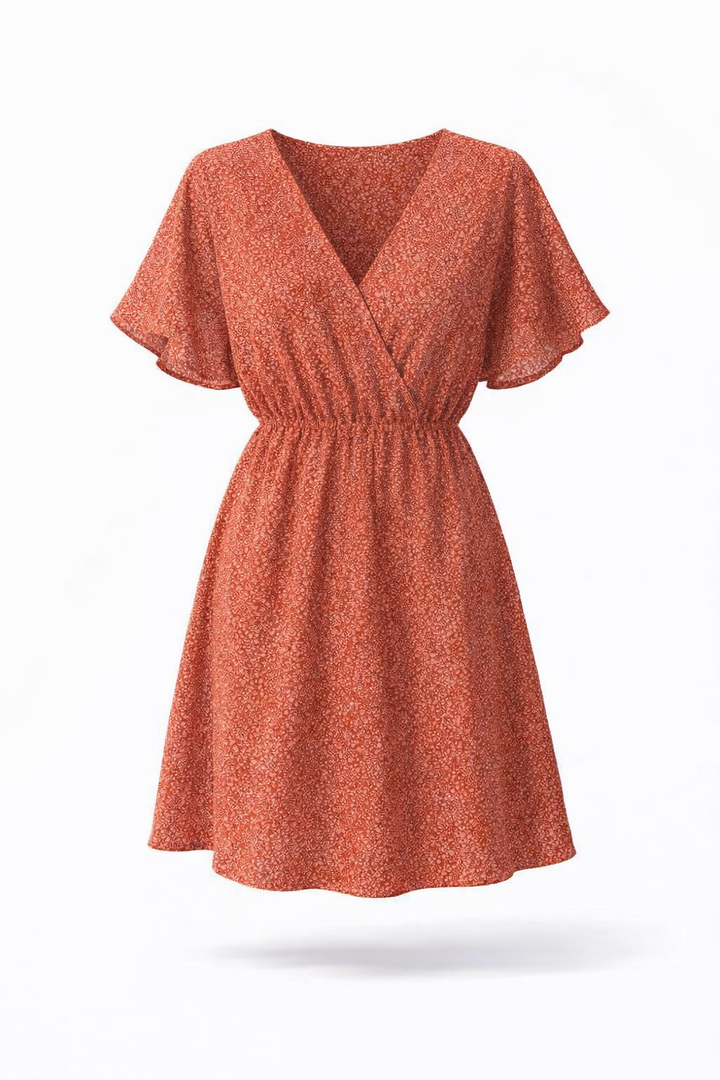 Floral Mini Dress – Smocked Waist and Flowy Skirt