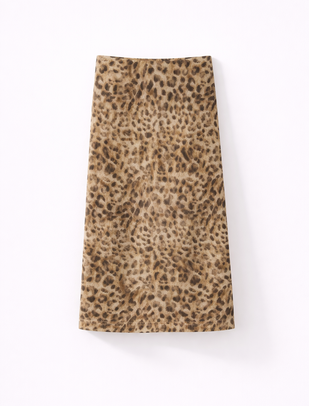 Leopard Print Midi Skirt – High Waist A-Line Style