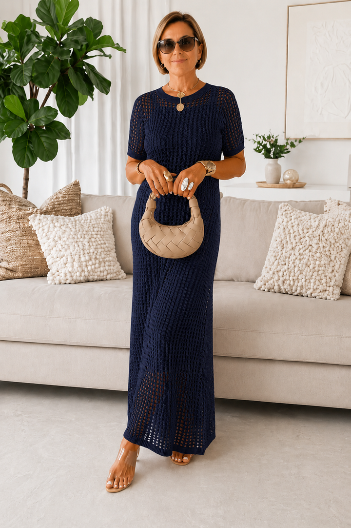 Women's Crochet Knit Maxi Cover Up Dress