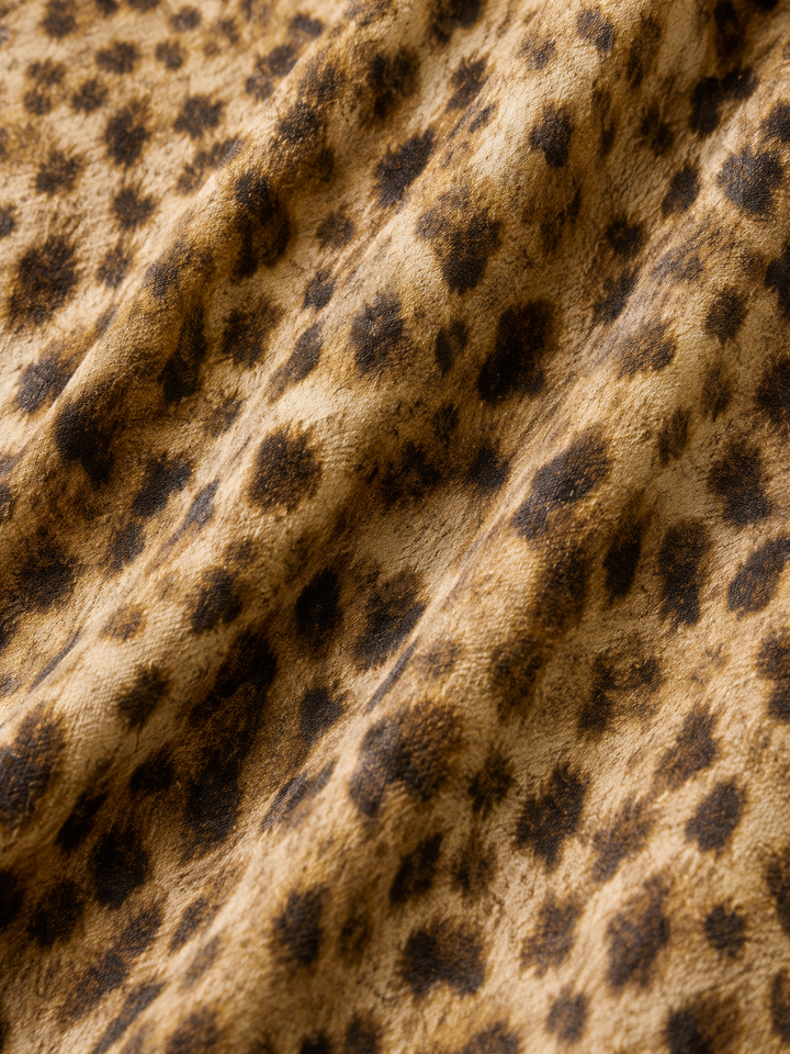 Leopard Print Midi Skirt – High Waist A-Line Style