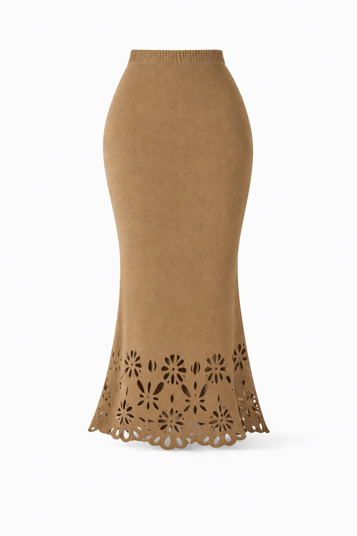 High Waist Elegant Pencil Midi Skirt