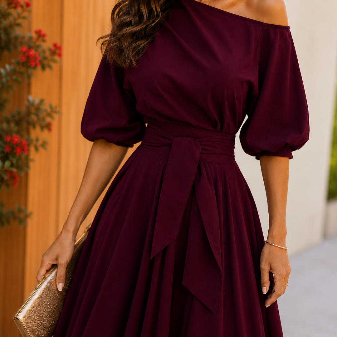 Women's Off Shoulder Flow Maxi Dress