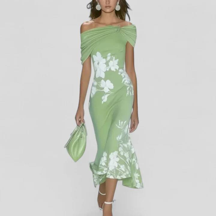 Women's Floral Off Shoulder Maxi Dress