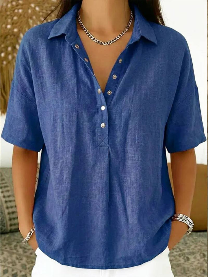 Women's Relaxed Fit Short Sleeve Blouse