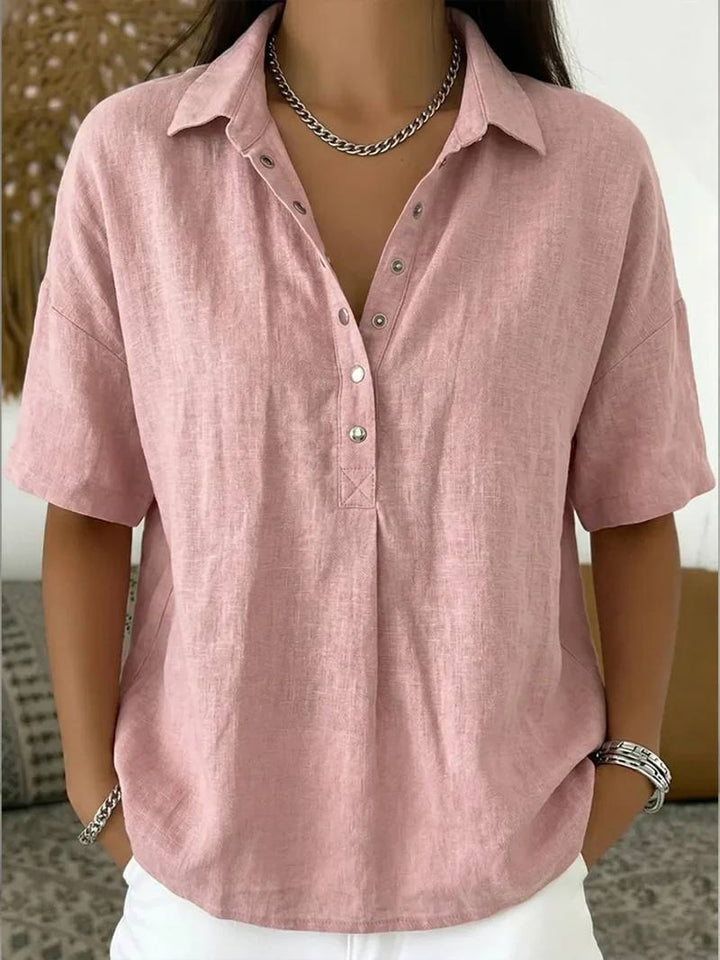 Women's Relaxed Fit Short Sleeve Blouse