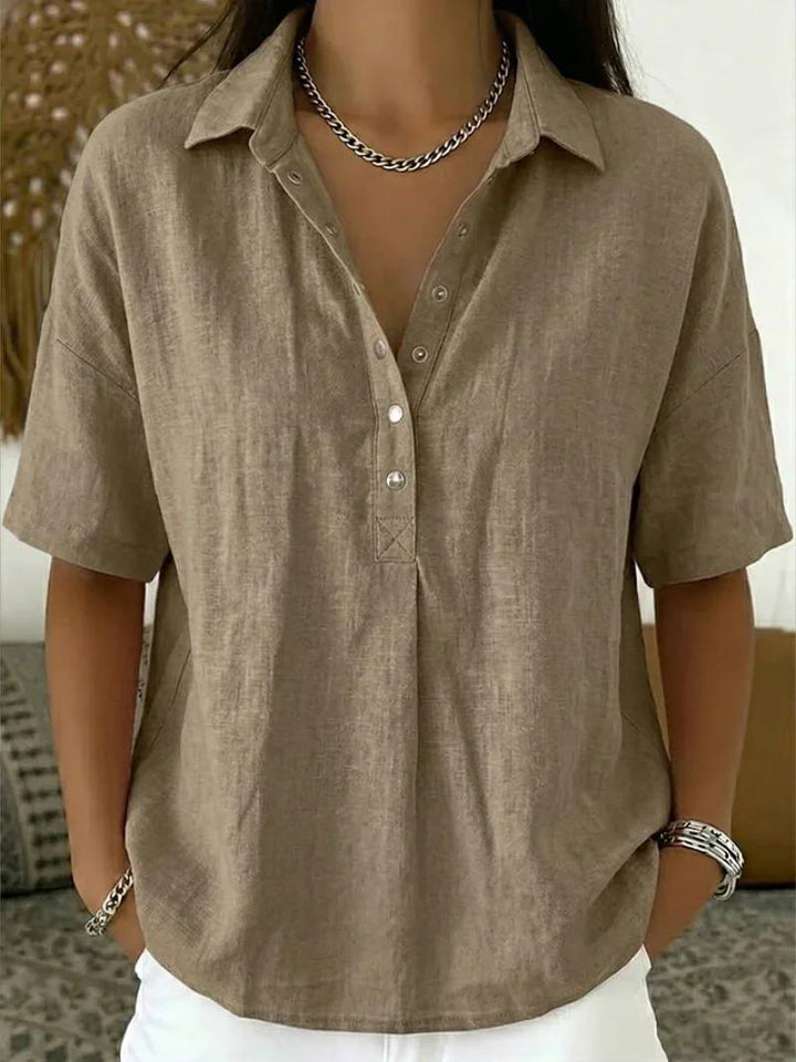 Women's Relaxed Fit Short Sleeve Blouse