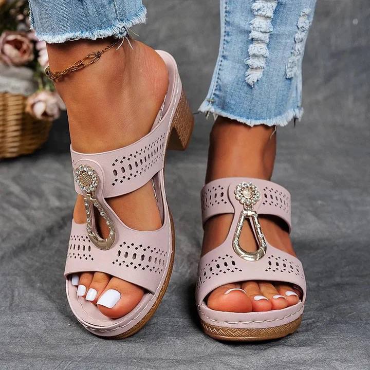 Women's Open-Toe Block Heel Sandals