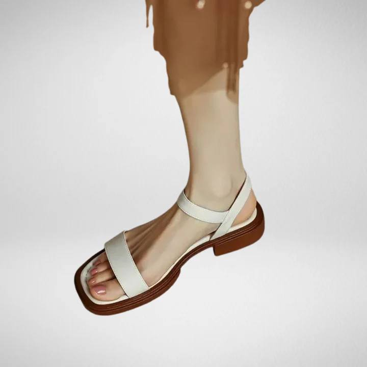 Women's Leather Ankle Strap Comfort Sandals