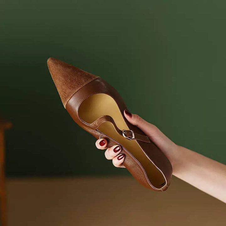Women's Pointed Toe Mary Jane Flats