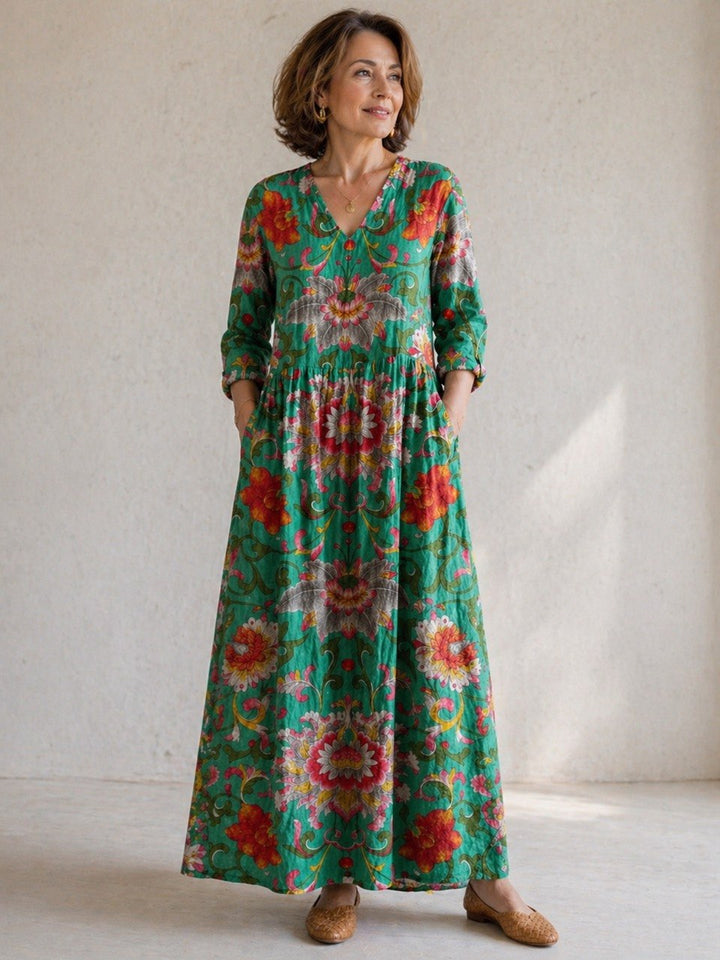 Women's Printed Bohemian Maxi Dress