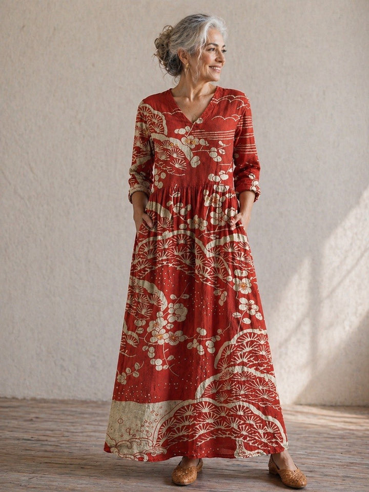 Women's Floral Pocket Maxi Dress