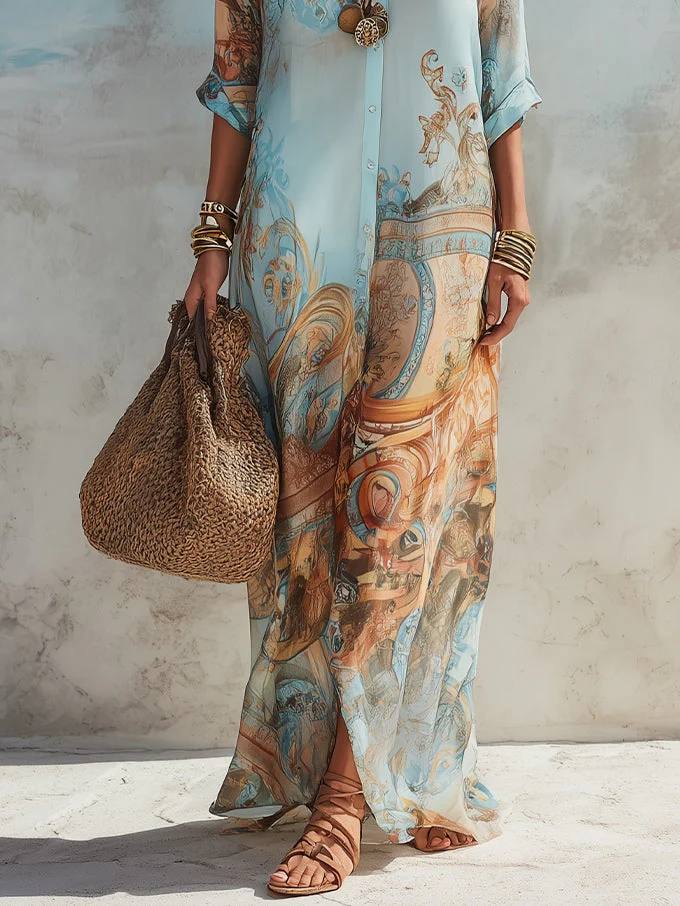 Women's Lightweight Boho Maxi Dress