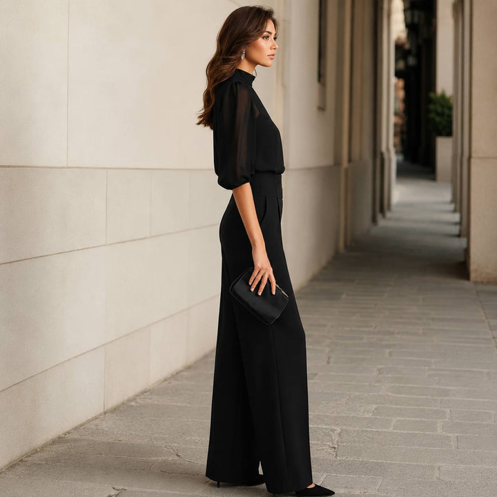 Women's Chiffon Three Piece Wide Leg Set