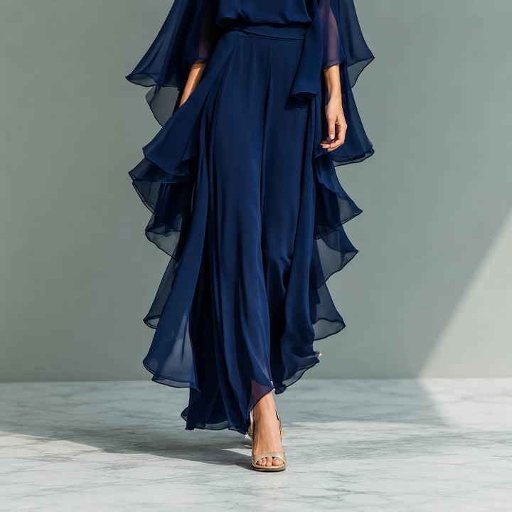 Women's Chiffon Layered Two Piece Set