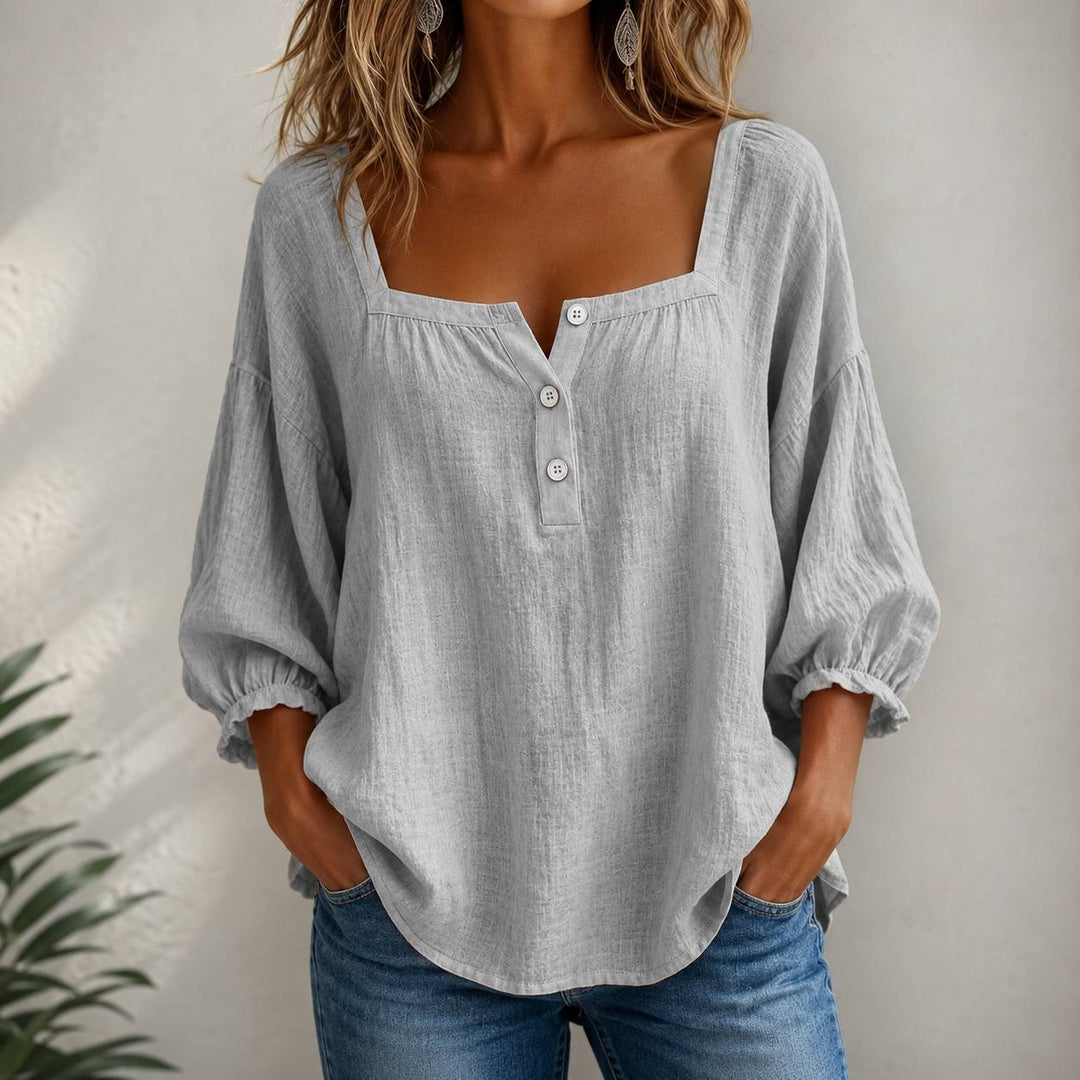 Women's Oversized Button Detail Blouse