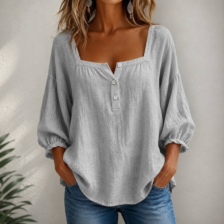 Women's Oversized Button Detail Blouse