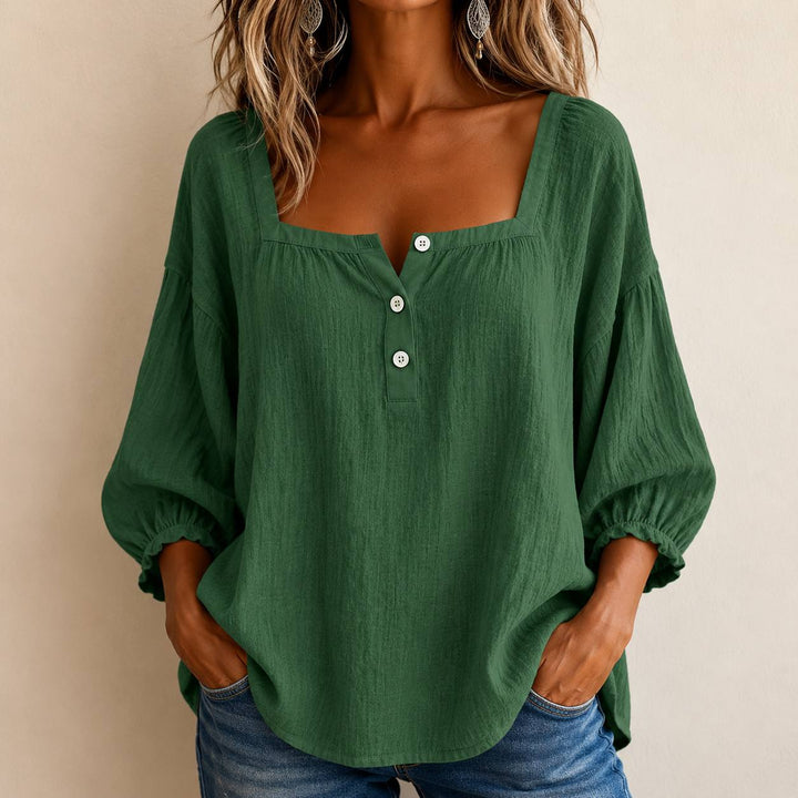 Women's Oversized Button Detail Blouse