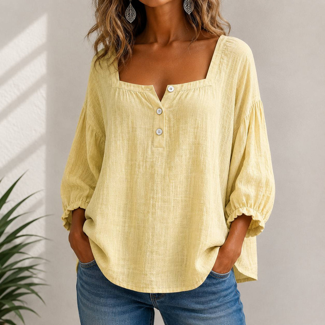 Women's Oversized Button Detail Blouse