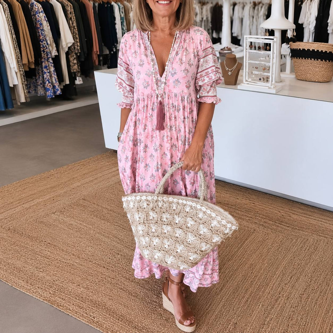 Women's Bohemian Floral Maxi Dress