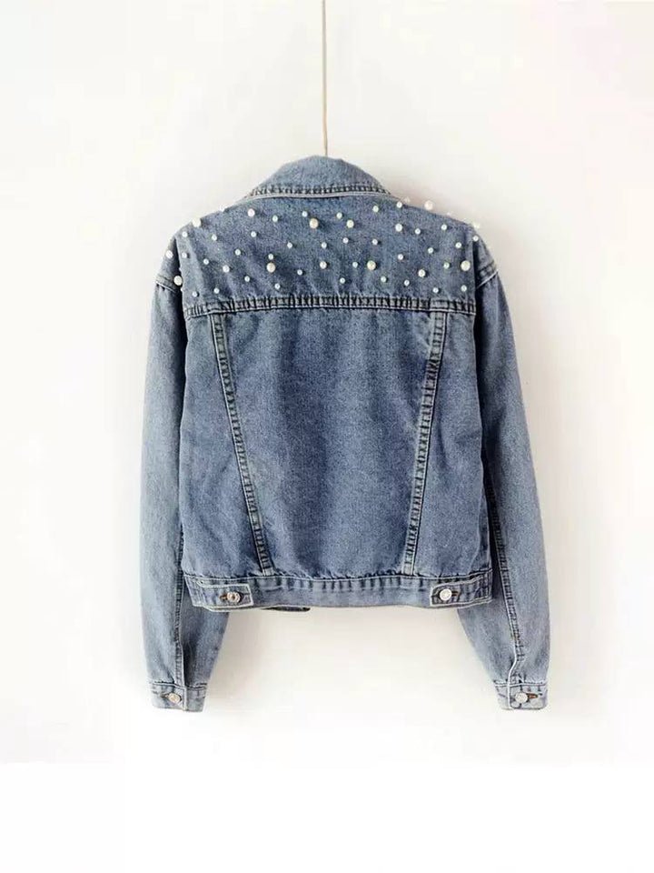 Women's Pearl Embellished Cotton Jacket