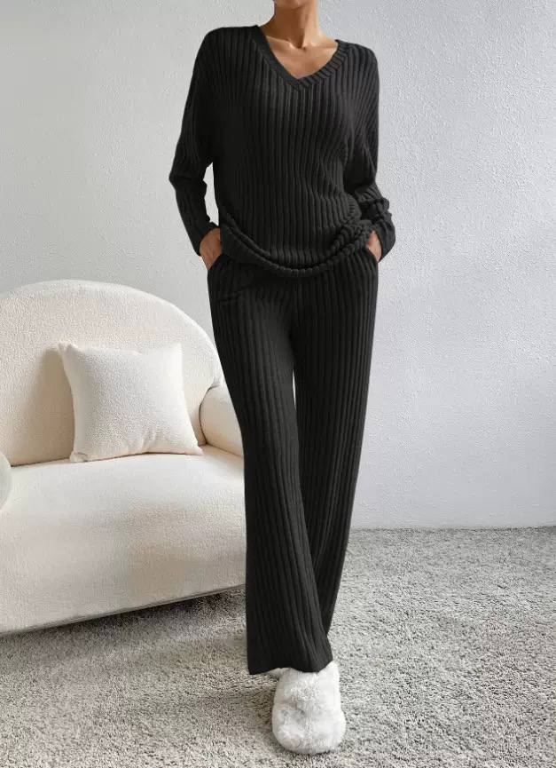 Women's Ribbed Knit Lounge Set