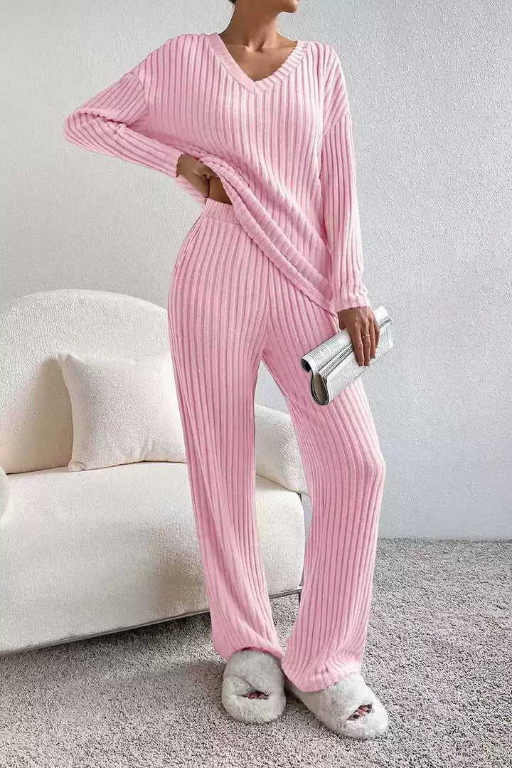 Women's Ribbed Knit Lounge Set