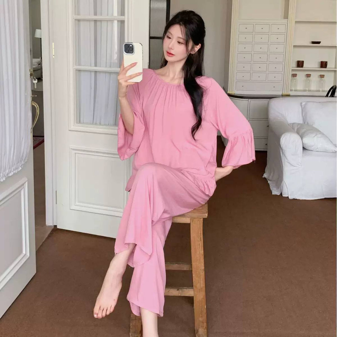 Women's Ruffle Sleeve Lounge Set