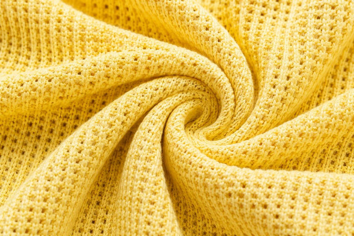 Textured Knit Polo Top – Short Sleeve V-Neck