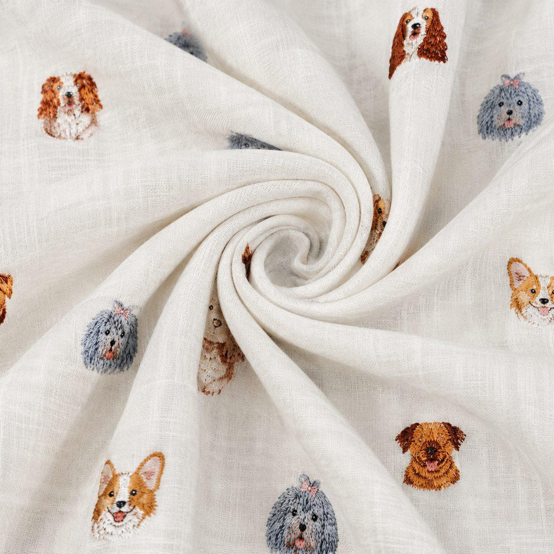 Casual Dog Sleeveless Midi Dress – Round Neck Loose Fit Dress