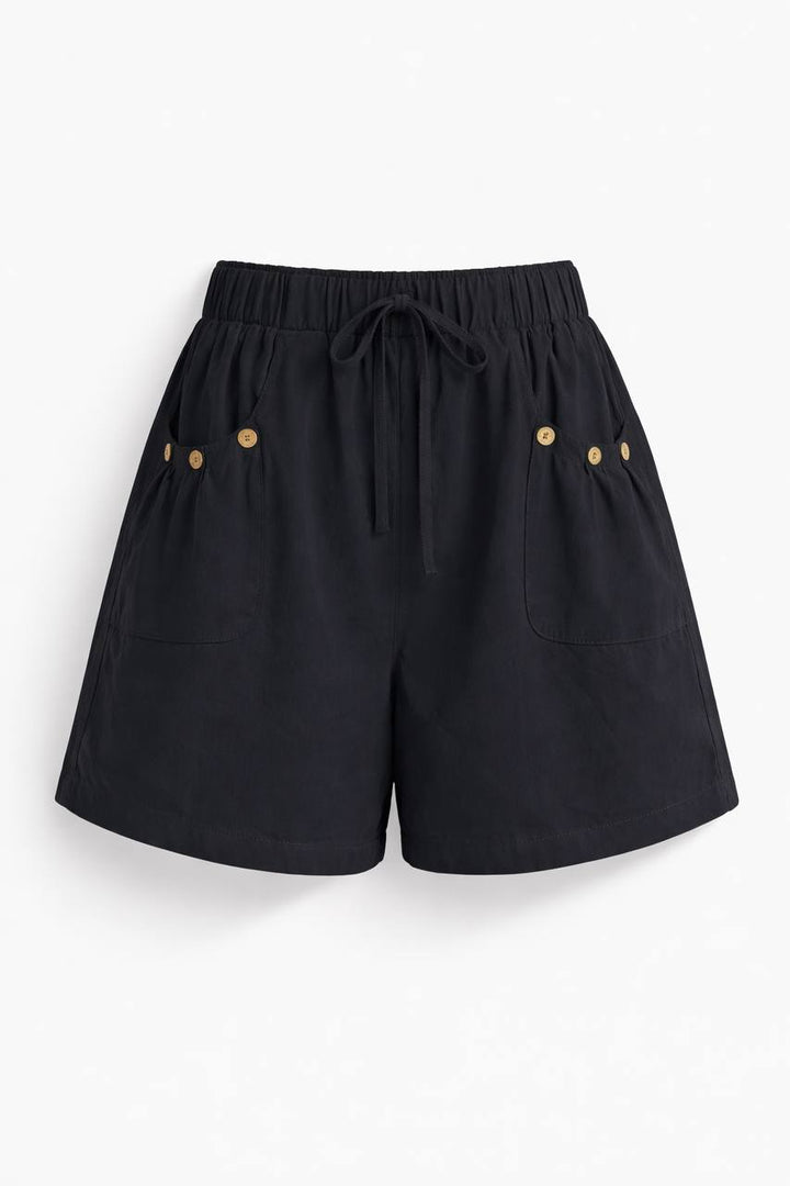 High Waisted Casual Shorts – Elastic Waist Shorts with Drawstring